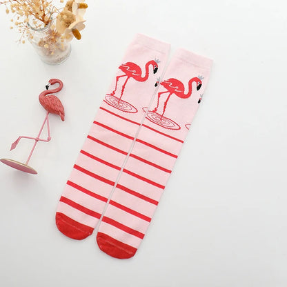 Cute Cartoon Animal Knee-High Socks for Babies & Kids – Warm Cotton Ankle & Over-Knee Socks for Girls