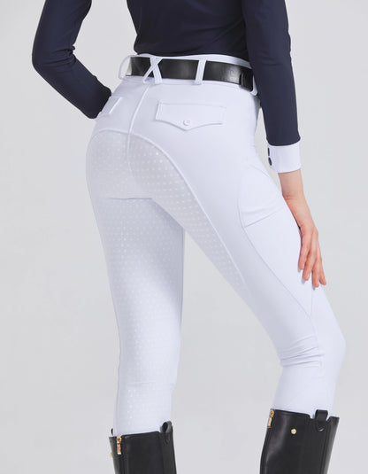 Professional Equestrian Riding Pants — Silicone Anti-Slip, Quick-Dry, Tight-Fit Sports & Cycling Trousers for Horse Riding Exams