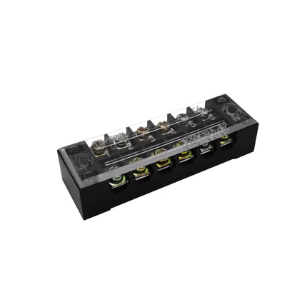 Dual Row Barrier Screw Terminal Block Strip — 600V 15A Wire Connector, 3-20 Position Options