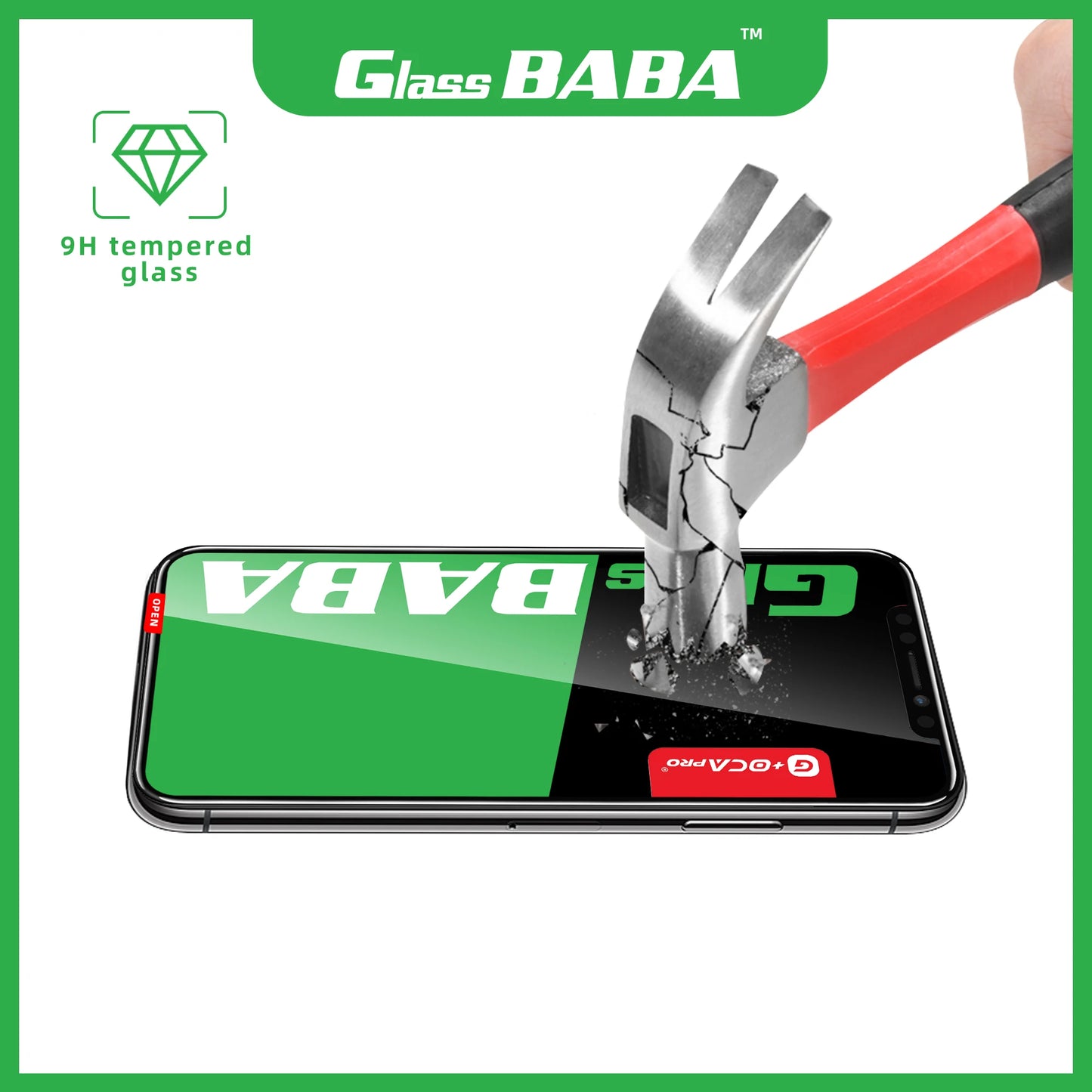 5PCS G+OCA Glass+BABA 2-in-1 Screen Protector — Touch Lens for iPhone 11/12/13/14 Plus/15/16 Pro Max/Mini/X/XS/XR Max