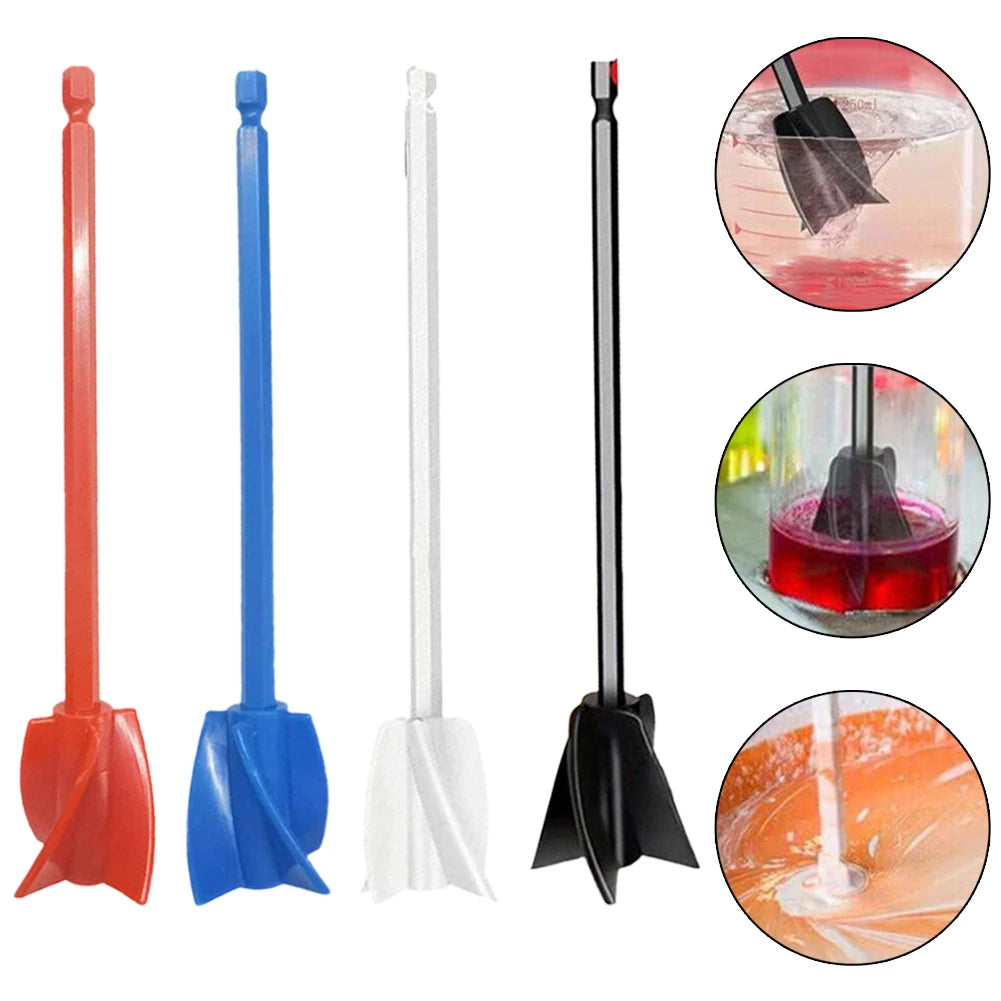 Epoxy Mixer Paint Drill Attachment - Paddle Consistency Liquids Resin Stirrer Head with Drill Chuck, Paint & Resin Mixer Attachment