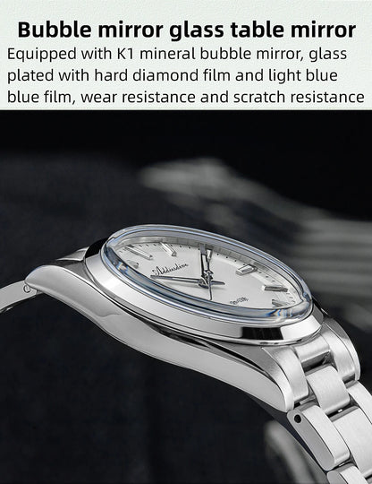 ADDIESDIVE Men's Luxury Quartz Watch – VH31, 100m Waterproof, Green AR Coating, Luminous, 316L Stainless Steel, 36mm