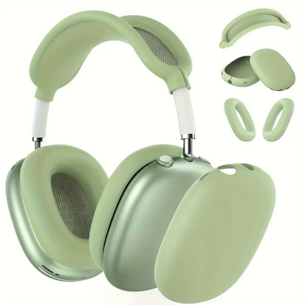 3-in-1 Soft Silicone Shockproof Case for AirPods Max – Anti-Scratch Headphones Skin Protector Cover