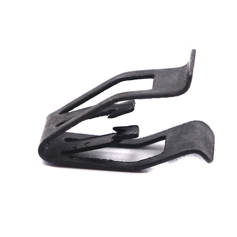 10Pcs Universal Car Front Console Trim Clips - Black Metal Rivet Fasteners for Dashboard Auto Retainer
