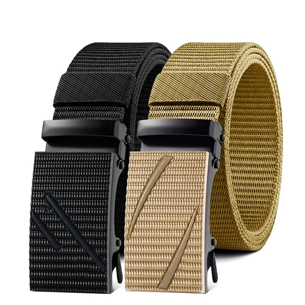 Men's Casual Cowboy Nylon Belt – Breathable Tactical Waistbelt with Alloy Buckle for Outdoor Accessories