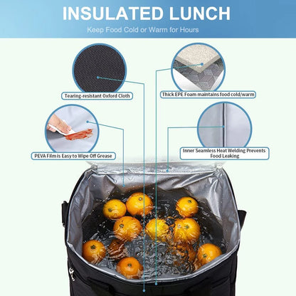 15L Collapsible Cooler Bag – Large Insulated Picnic Lunch Bag for Outdoor Travel, Camping, BBQ & Family Party