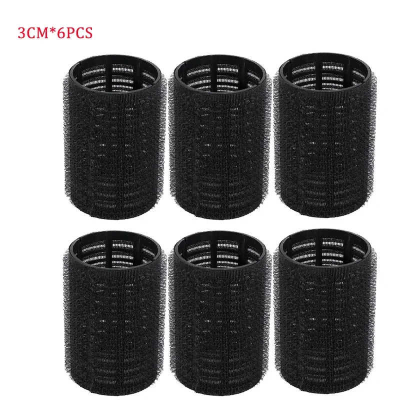 Self-Grip Hair Rollers Set: 4/6/8pcs Heatless Curlers for Volume and Bangs - DIY Styling Tools with Self-Adhesive Hook