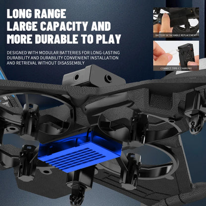 RC Plane with Camera – Remote Control Helicopter, Obstacle Avoidance, 2.4G EPP Foam Fighter Aircraft for Kids
