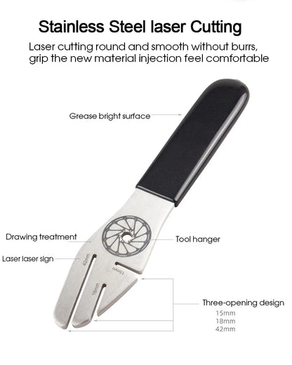 Bicycle Disc Brake Repair Wrench – Stainless Steel Disc Flattening & Adjustment Tool for Road & Mountain Bikes