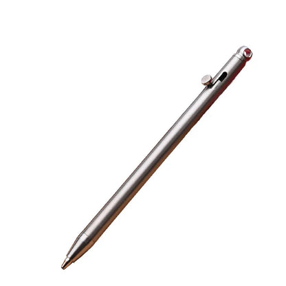 Pure Titanium Mini Bolt Pen — Compact Portable Keychain Metal Ballpoint Pen Travel & Signing Gift