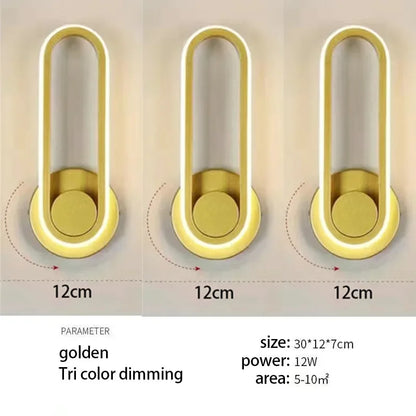Modern Rotatable LED Wall Light - Indoor Wall Sconce for Bedroom, Stairway, Living Room and Dining Room