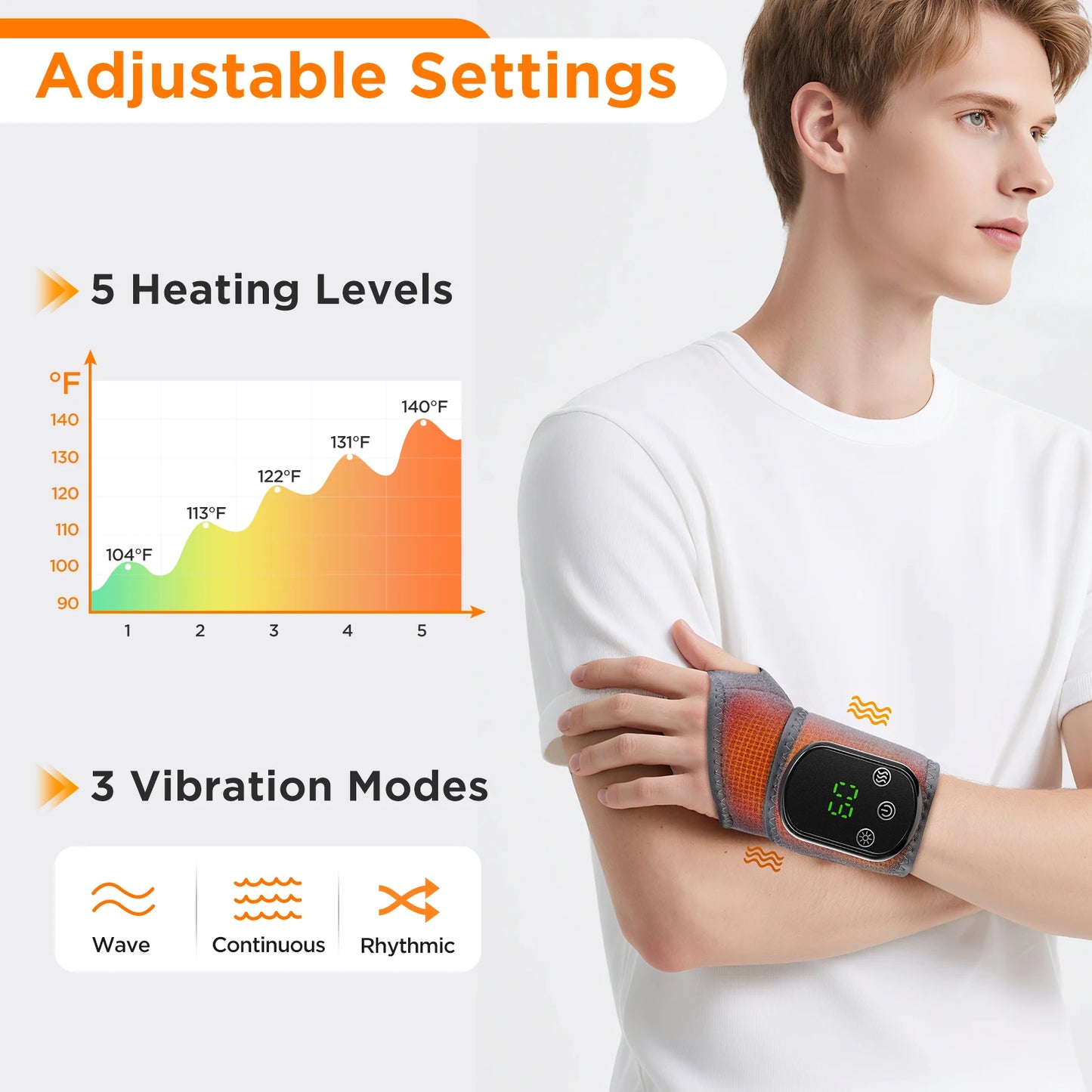 Electric Hand & Foot Massager – Portable Vibrating and Heating Ankle & Joint Relaxation Device