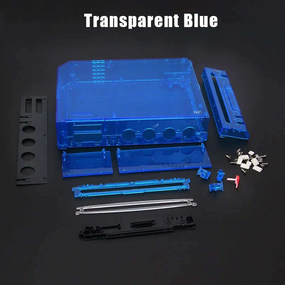 11 Colors Replacement Full Case Cover for Wii Game Console – Black, White, Blue, Transparent Housing Shell with Buttons & Retail Packing