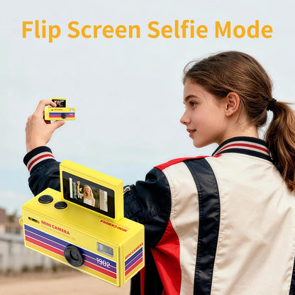 Ourlife Mini Keychain Camera - 0.96-Inch Flip Screen Retro CCD 720P Digital Video Recorder