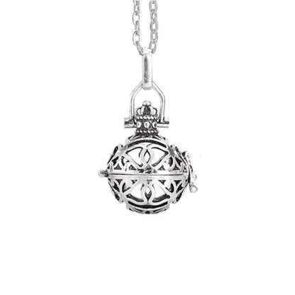 Vintage Mexico Angel Ball Chime Necklace – Antique Locket Aromatherapy Essential Oil Diffuser