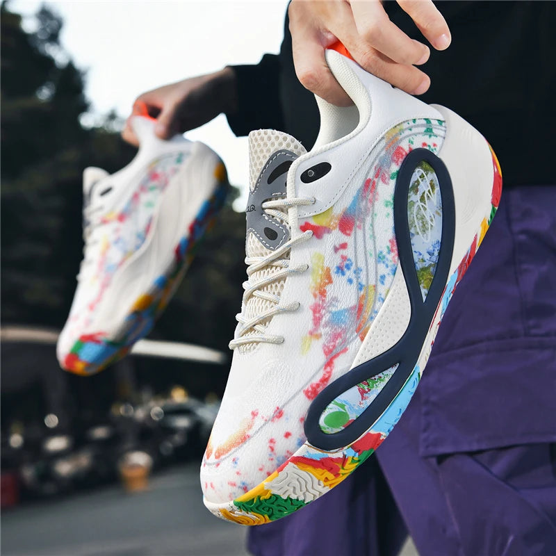 Men's & Women's Basketball Shoes - Breathable Non-Slip Athletic Sneakers with Cushioned Support for Running & Training