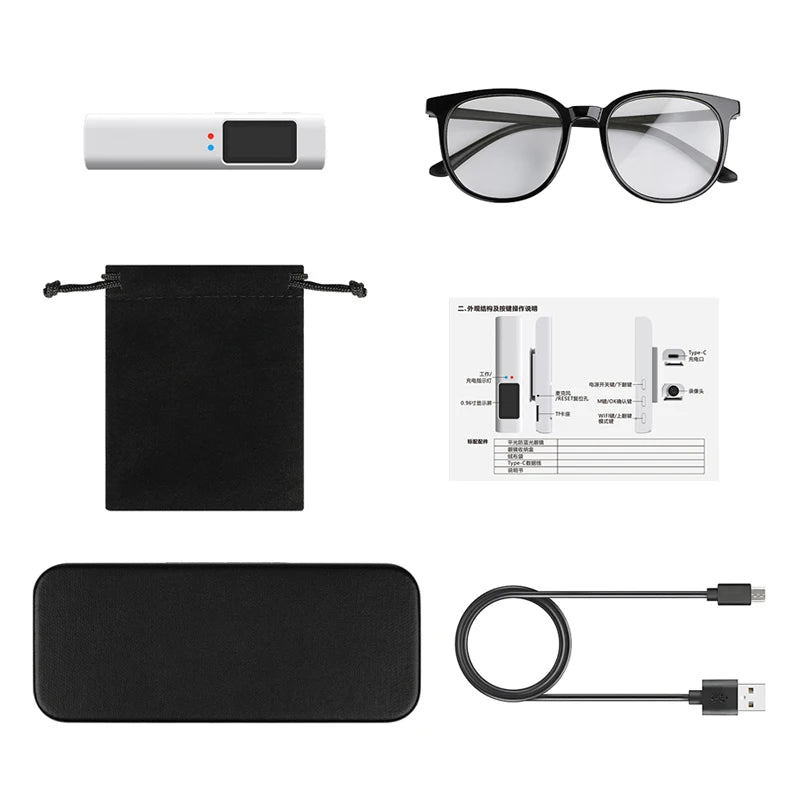 2.7K Glasses Camera – Mini Wearable Outdoor Security Sports DV DVR, WIFI Video Recorder for Driving, Hiking, and Surveillance