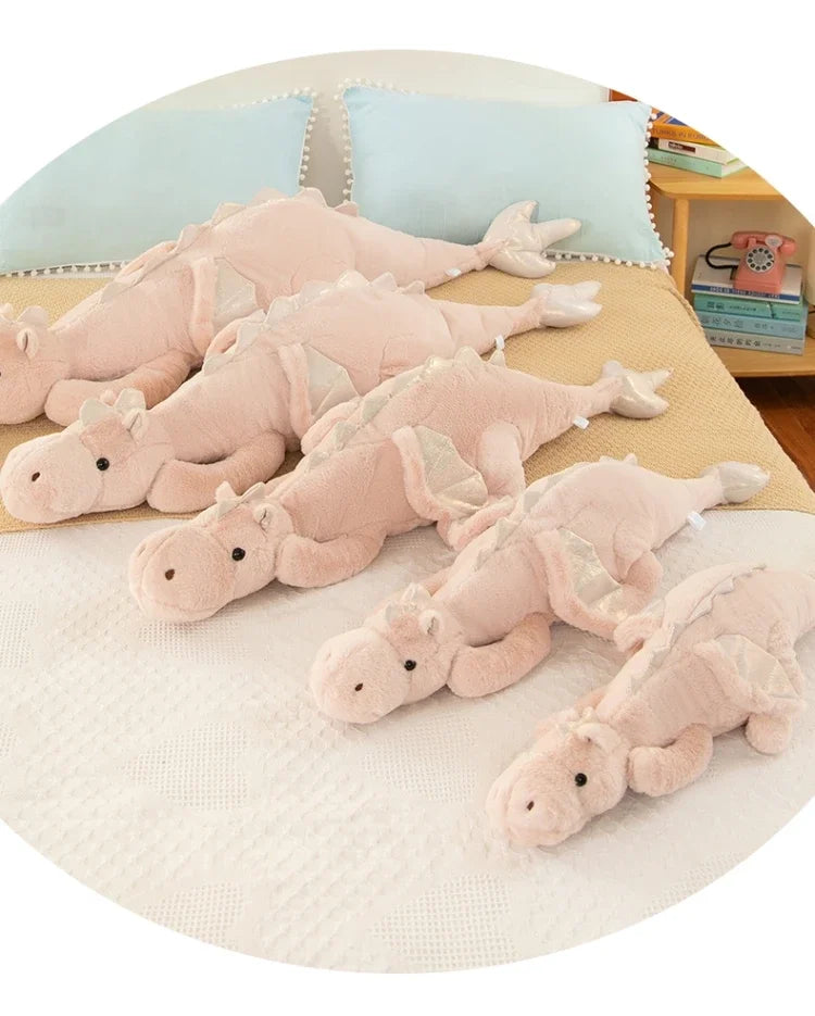 150cm Small Flying Dragon Plush Doll – Soft Stuffed Dinosaur Pillow Cushion, Christmas Gift for Kids & Girls