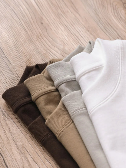 Heavy Cotton Oversized Men’s T-Shirt – 320g Solid Color Drop Shoulder Short Sleeve