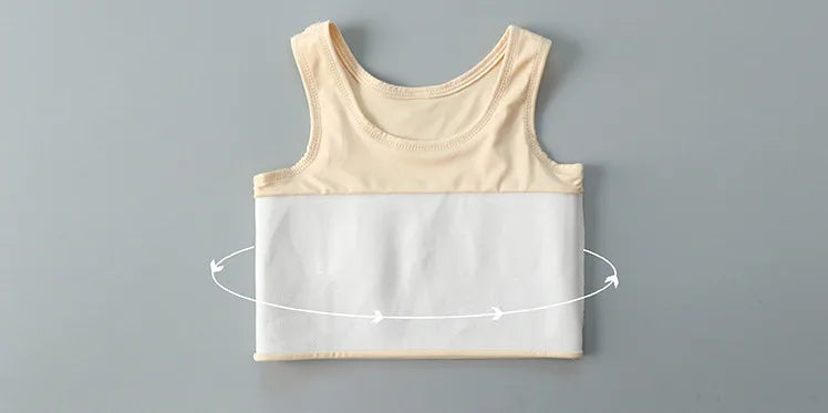 Women’s Half-Length Corset Top – Pullover Breast Binder with Bandage Tank Vest for Lesbian & Trans FTM