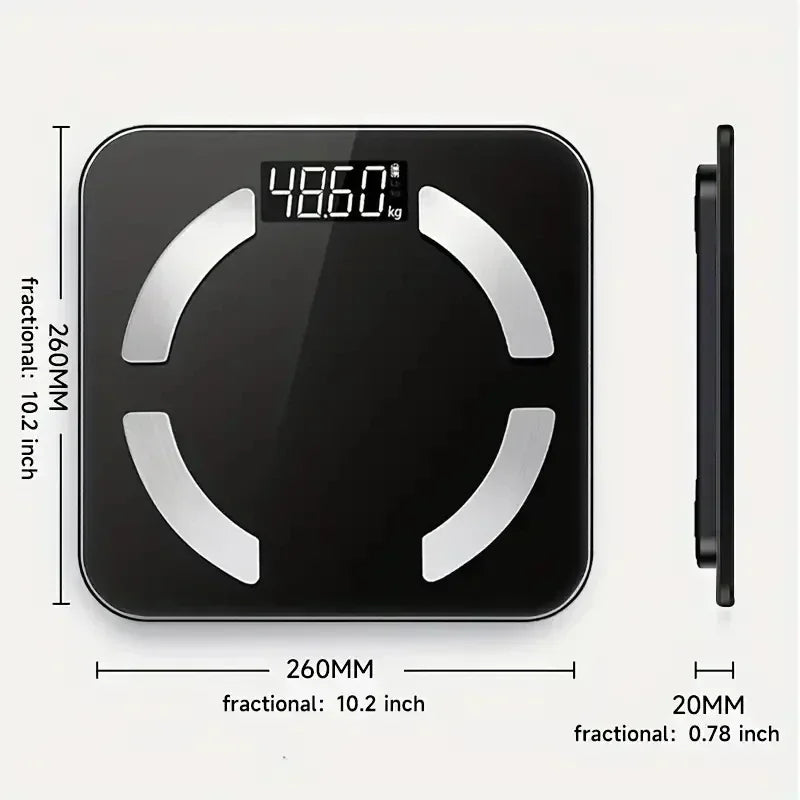 HOT Smart Body Fat Scale — High-Precision Bluetooth Weight Scale with HD Display & Mobile App | BMI, Fat & Muscle Analysis