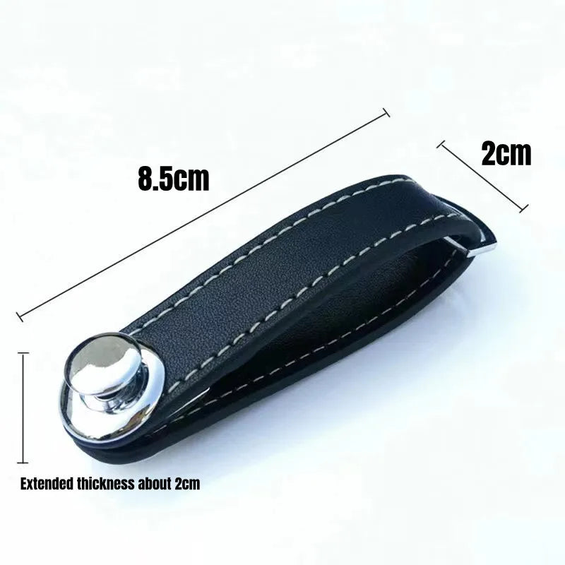 Leather Car Key Pouch – Wallet Case & Key Organizer with Chain for Smart Keys