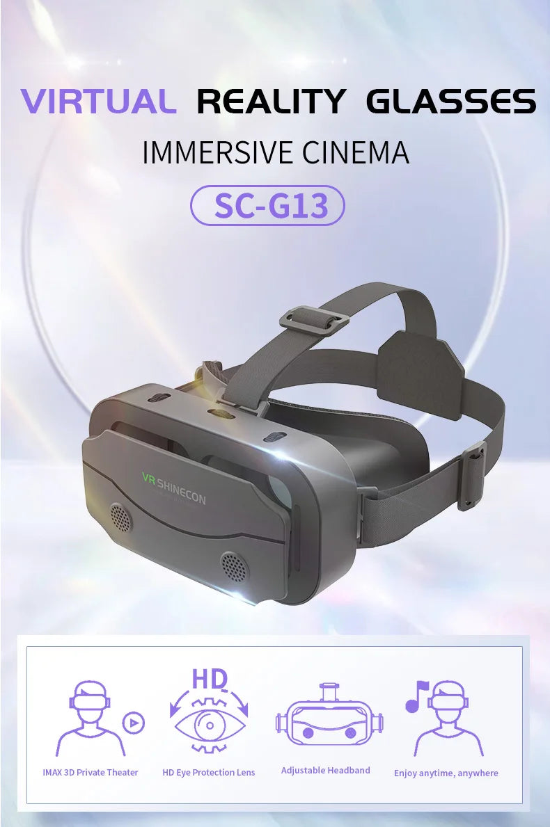 Shinecon 3D VR Glasses – Virtual Reality Headset with Controller for Smartphone Gaming