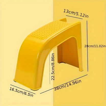 Manicure & Pedicure Foot Stool – Anti-Skid Plastic Stand with Grooves for Toenail, Leg & Shower Foot Support