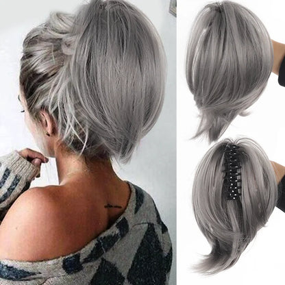 LUPU Synthetic Messy Bun Hair Piece - Clip-In Chignon Ponytail Extension Scrunchie for Women