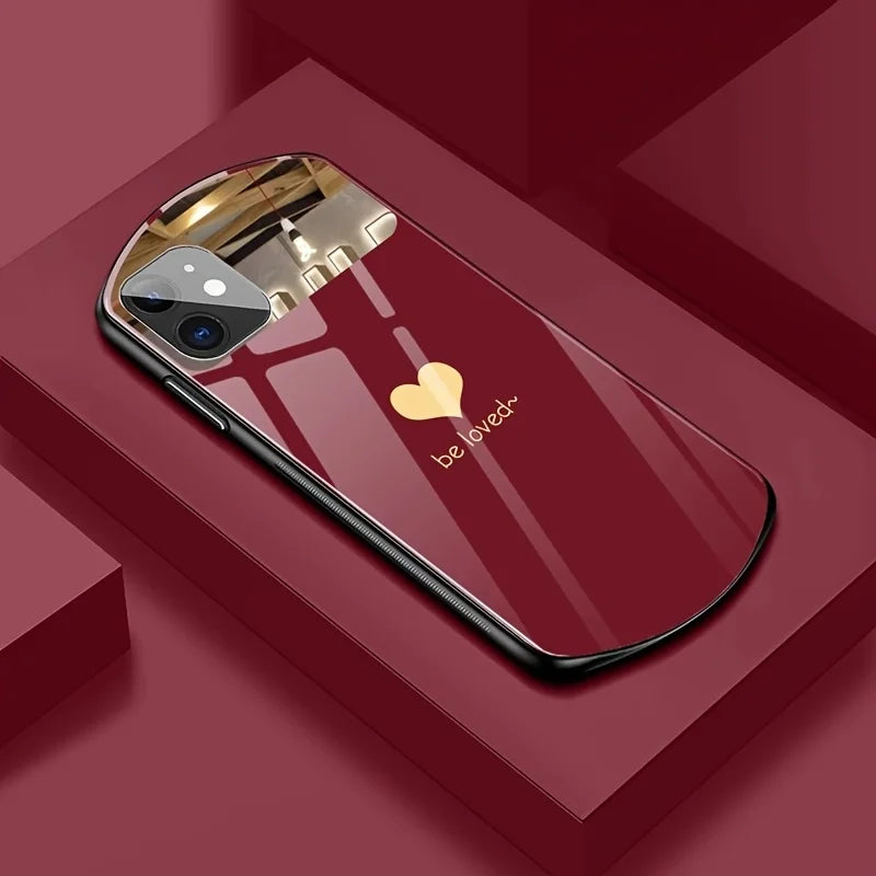 Fashionable Glass iPhone Case - Anti-Drop & Shockproof Protective Back Cover for Pro, Max & Plus Models