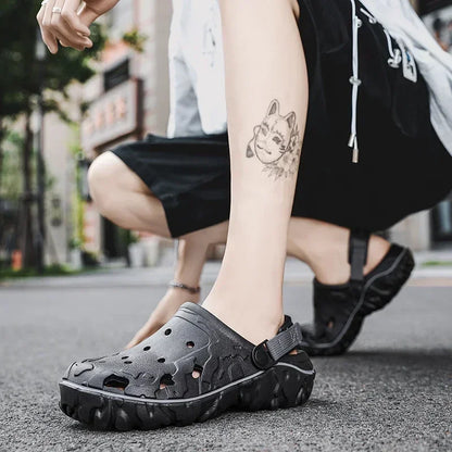 2025 Lightweight EVA Men’s Clogs – Breathable Beach & Work Sandals, Durable Plastic Slip-On Mules Wholesale Shoes