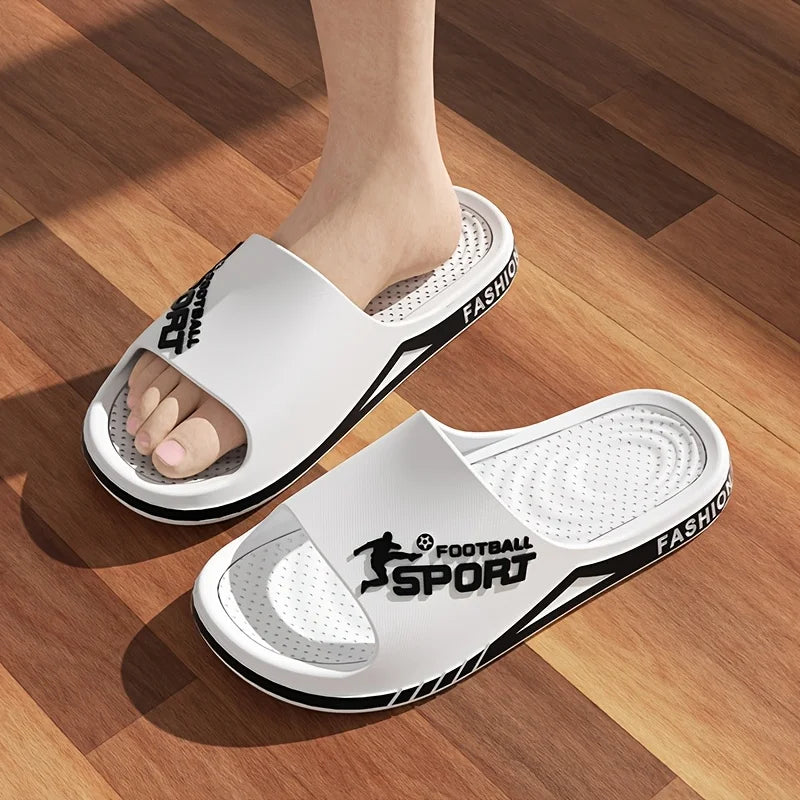 2025 Men’s Summer Slippers – Soft PVC Outdoor Sports Sandals, Thick Anti-Slip Cool Beach & Home Slides