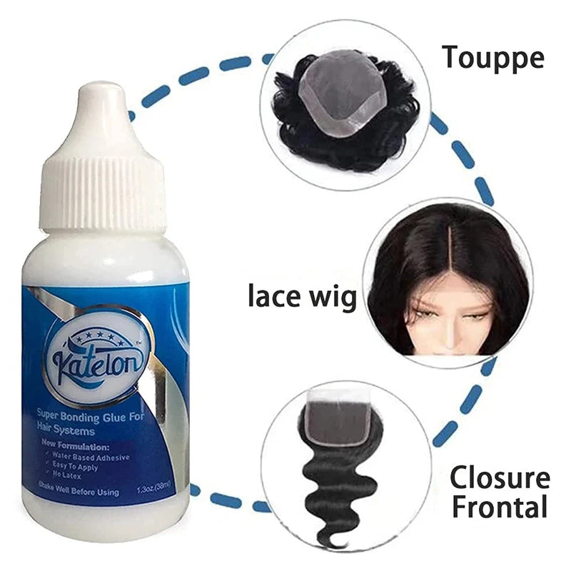 Lace Front Wig Glue Extra Hold – 38ml Waterproof Super Bonding Adhesive for Wig Caps and Hair Styling Tools