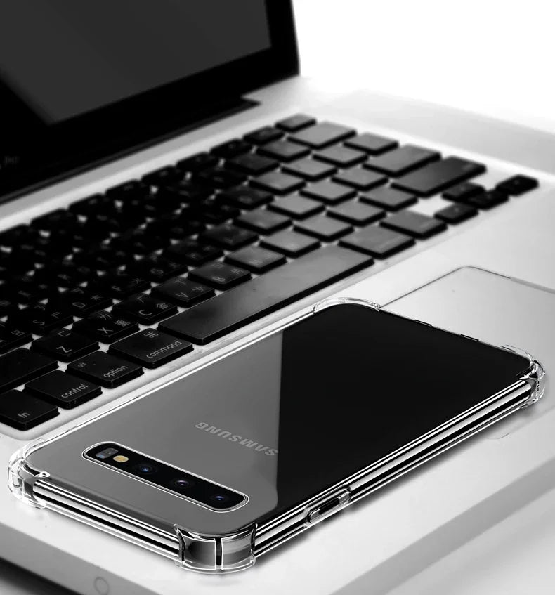 Luxury Transparent Silicone Case for Samsung Galaxy S25/S24/S20 FE/S10/S9/S8 Plus/S10E/Note 8/9/10 Lite – Soft Shockproof Protection