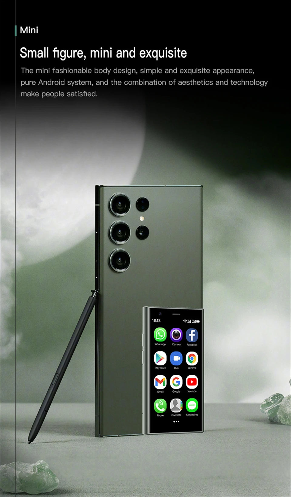 SOYES S23 Pro Mini Android Phone — 3.0" Display, 2GB RAM, 16GB ROM, Dual SIM, 1000mAh, 3G Compact Smartphone