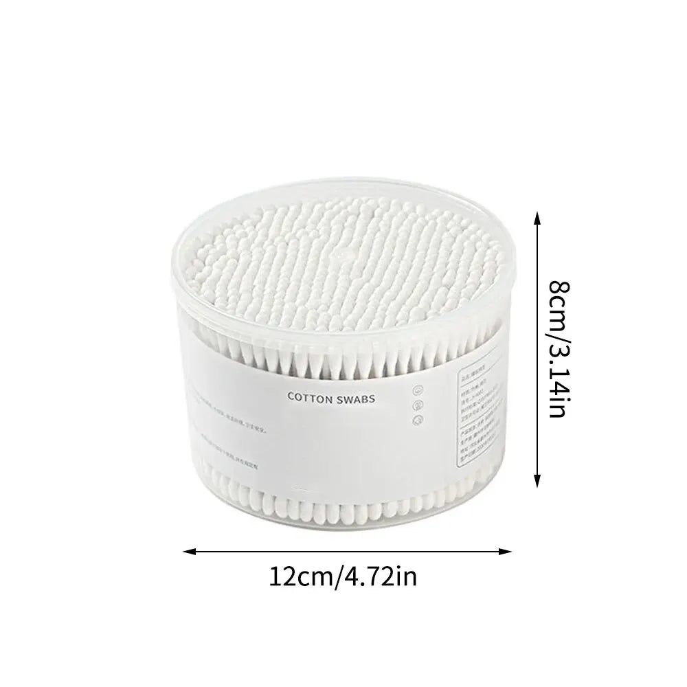 500PCS Disposable Cotton Swabs - Double End Round Head for Makeup, Removal, Cleaning, and Pet Care