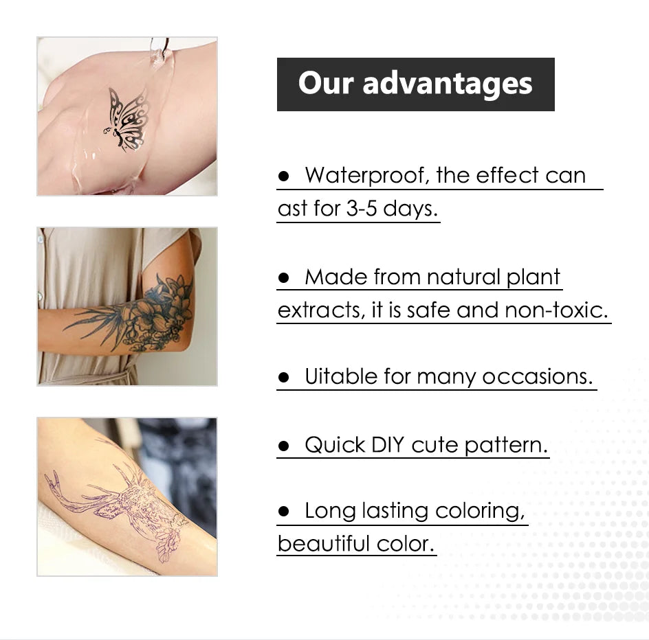 8-Color Airbrush Paint for Temporary Tattoos – 100ml Waterproof Body Art & Semi-Permanent Makeup