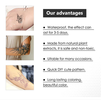 8-Color Airbrush Paint for Temporary Tattoos – 100ml Waterproof Body Art & Semi-Permanent Makeup