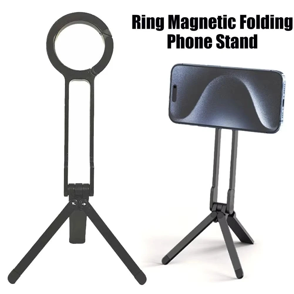 Foldable Magnetic Phone Stand - Portable MagSafe Tripod Mount for iPhone, Samsung & Xiaomi