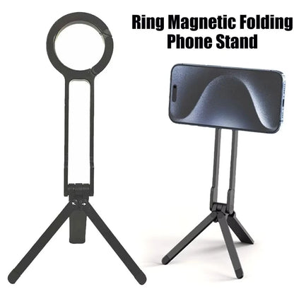 Foldable Magnetic Phone Stand - Portable MagSafe Tripod Mount for iPhone, Samsung & Xiaomi