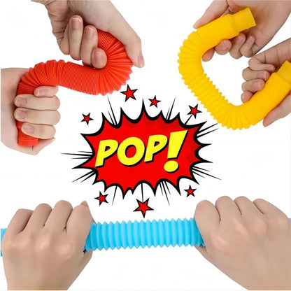 Colorful Telescopic Pop Tubes Fidget Toy Set (10–30PCS) – Sensory Stress Relief Toys for Adults & Kids