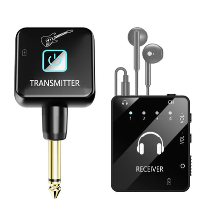 Wireless IEM In-Ear Monitoring System - Transmitter & Lavalier Receiver for Band Rehearsals