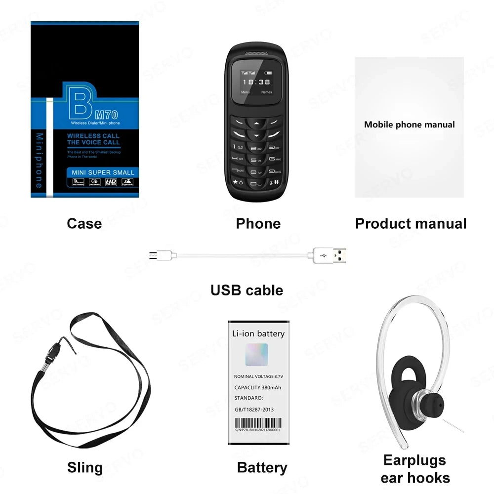 Unlocked Mini Mobile Phone – Bluetooth, Voice Changer, Automatic Call Recording, Magic Voice, Portable Cheap Cellphone