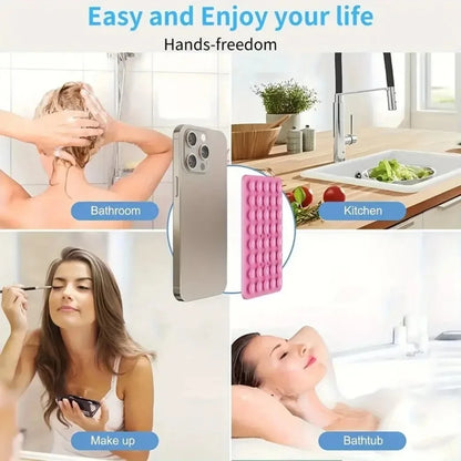 Silicone Suction Cup Phone Case Mount – Non-Slip Flexible Phone Holder Stand for Selfies, Videos & Hands-Free Use