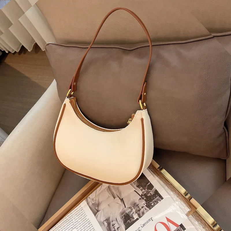 Small Armpit Bag for Women – 2024 New Fashion, French Niche High-End Shoulder Bag, Trendy & All-Match Style