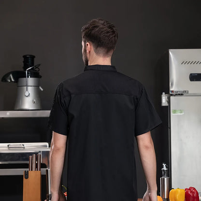 Unisex Chef Jacket – Summer Kitchen Shirt for Hotel, Restaurant, Bakery, Catering, and Cooking Uniforms