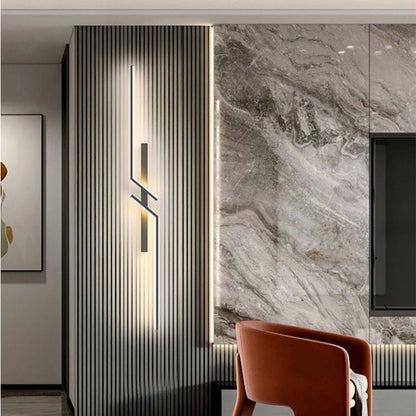 Modern Strip LED Wall Lamp - Minimalist Bedside Sconce for Bedroom, Living Room & TV Sofa Background Lighting