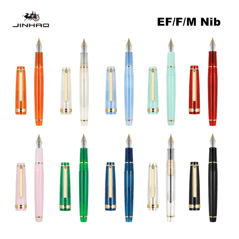 Jinhao 82 Fountain Pen: Extra Fine Nib (0.38/0.5/0.7mm) - Multicolor Luxury Elegant Writing Instrument for Office and School Supplies