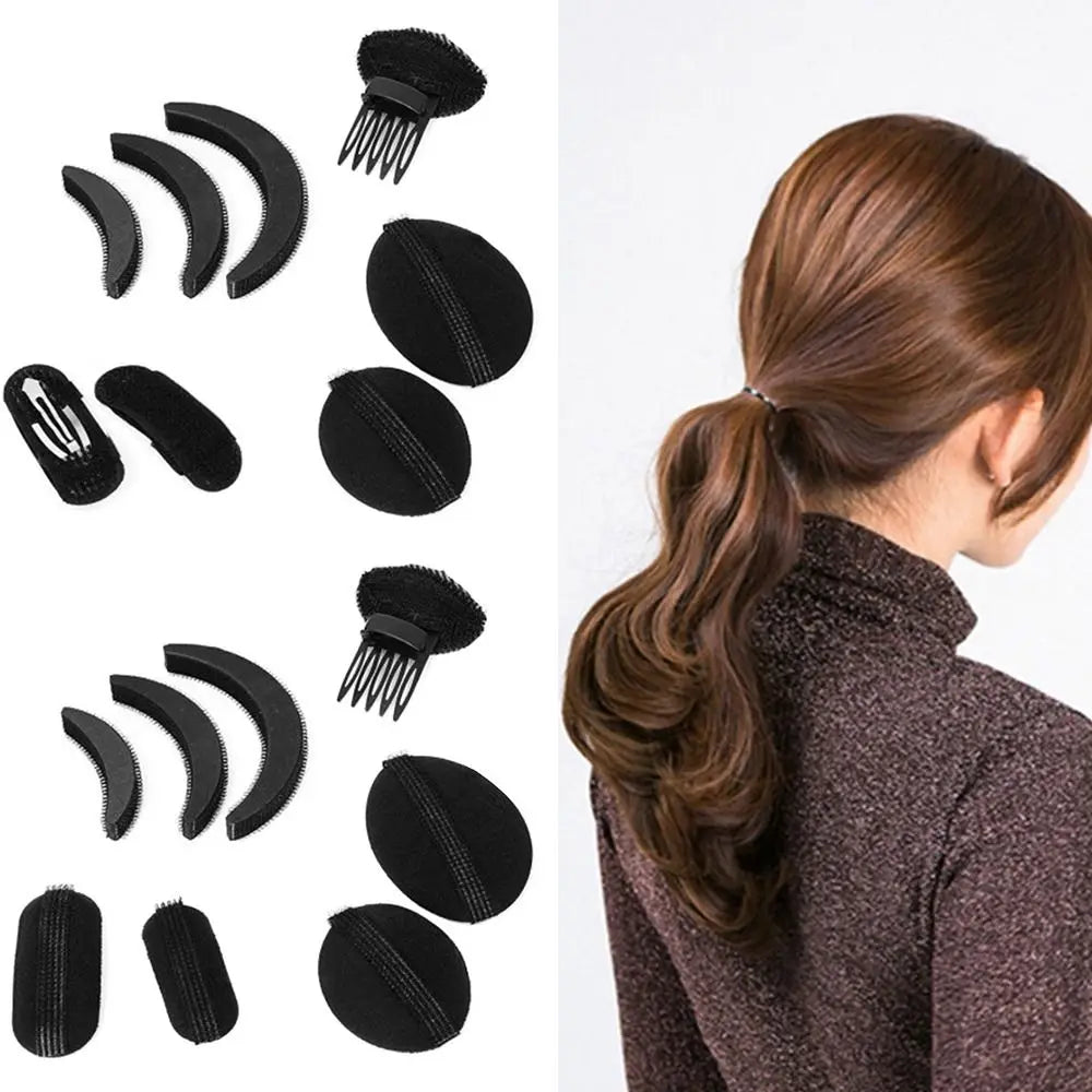 8pcs Hair Volume Puff Sponge Pads – Invisible Fluffy Clip for DIY Hair Styling, Women & Girls Hair Tools