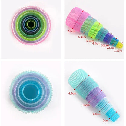 Jumbo Self-Grip Hair Rollers – Heatless Curlers for Salon & Home, Sticky Hair Styling Tools